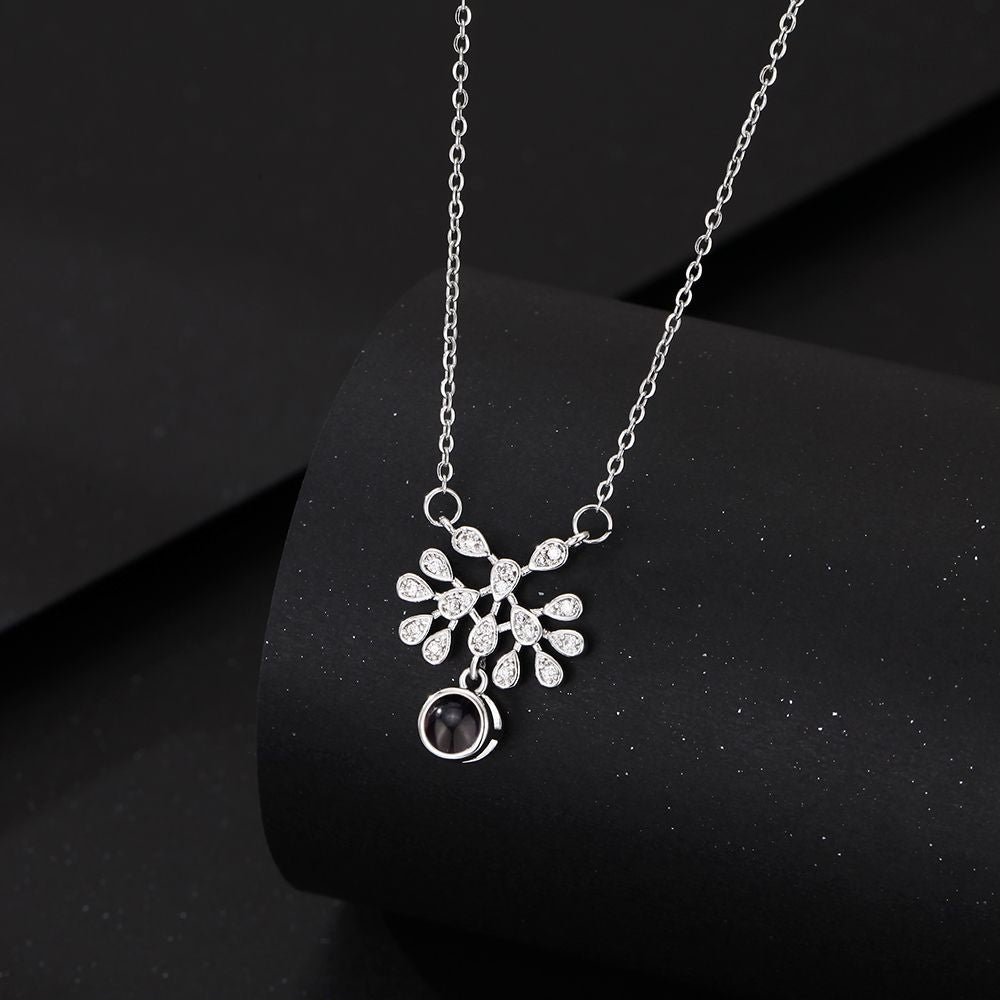PX12 - Hidden Photo Teardrop Necklace – A Touch of Emotion, Worn with Elegance
