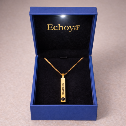 PX13 - Personalized Hidden Photo Necklace & Keychain Bar Pendant – “I Love You” Projection Gift