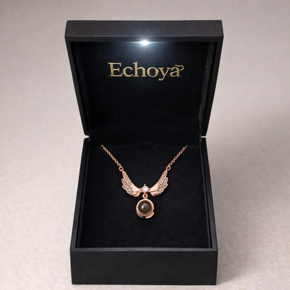 PX15 - Angel Wings Hidden Photo Necklace – Personalized Keepsake of Love