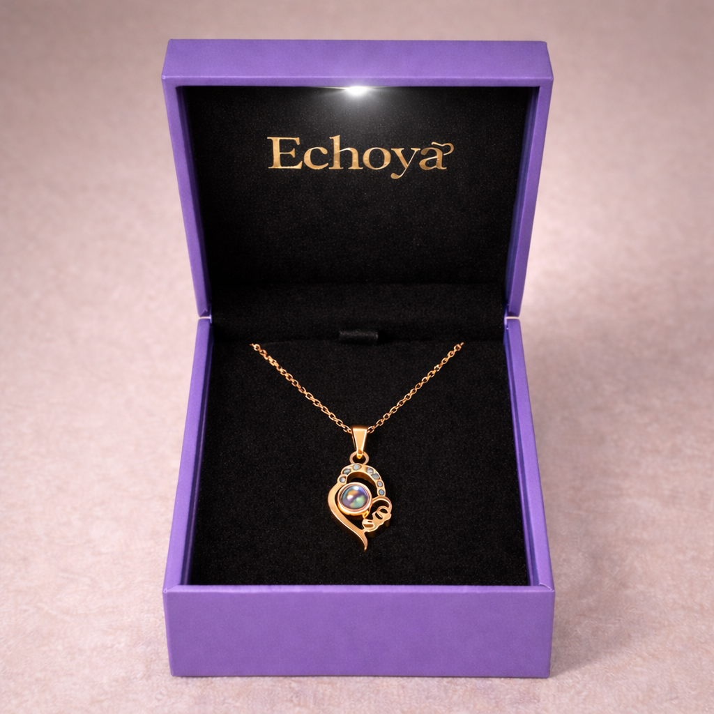 PX16 - Eternal Love Hidden Photo Necklace – Heart Design (Gold / Silver)