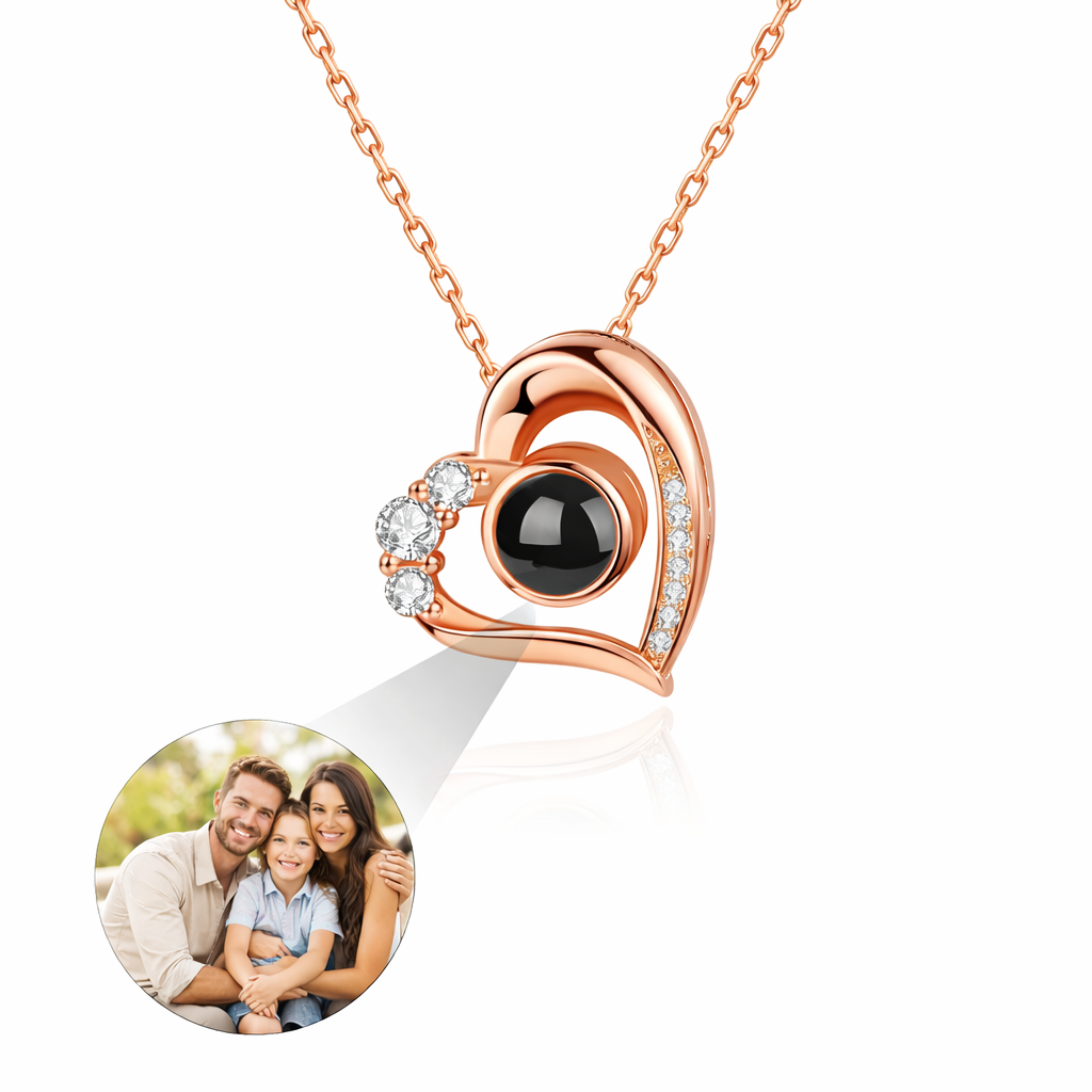 PX16 - Eternal Love Hidden Photo Necklace – Heart Design (Gold / Silver)