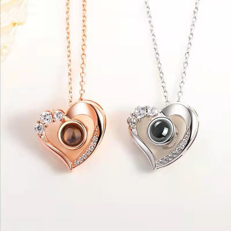 PX16 - Eternal Love Hidden Photo Necklace – Heart Design (Gold / Silver)