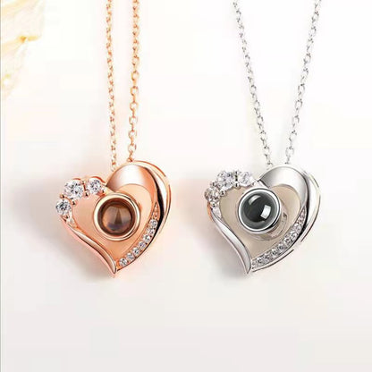 PX16 - Eternal Love Hidden Photo Necklace – Heart Design (Gold / Silver)