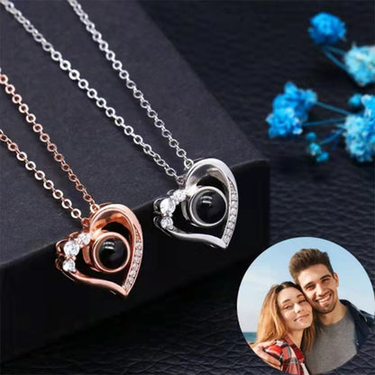 PX16 - Eternal Love Hidden Photo Necklace – Heart Design (Gold / Silver)
