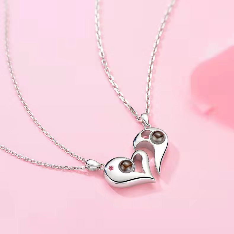 PX17 - Yin-Yang Heart Couple Projection Necklace – Hidden Photo Keepsake