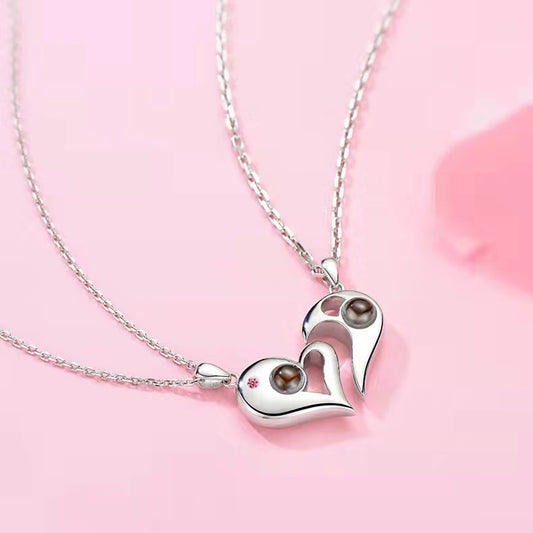 PX17 - Yin-Yang Heart Couple Projection Necklace – Hidden Photo Keepsake