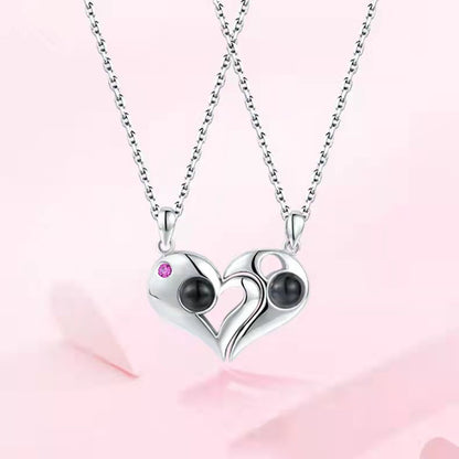 PX17 - Yin-Yang Heart Couple Projection Necklace – Hidden Photo Keepsake