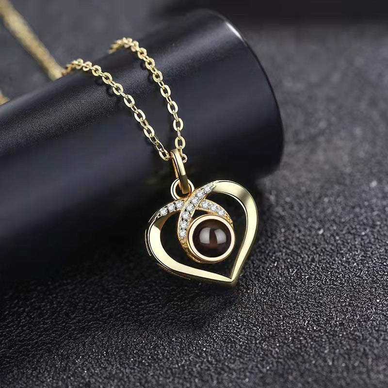 PX19 - Infinity Heart Hidden Photo Necklace – Gold / Silver / Rose Gold