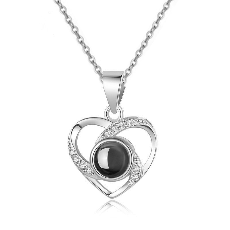 PX02 - Personalized Photo Projection Heart Necklace – Rose Gold, Silver, and Gold Colour