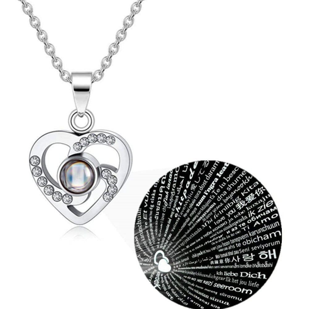 PX02 - Personalized Photo Projection Heart Necklace – Rose Gold, Silver, and Gold Colour