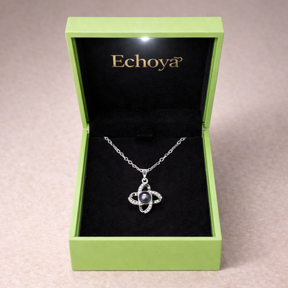 PX21 - Rotating Star Hidden Photo Necklace – Rose Gold / Silver