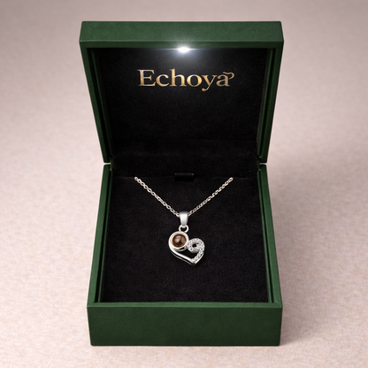 PX22 - Yin-Yang Heart (Set) Hidden Photo Necklace – Black & White
