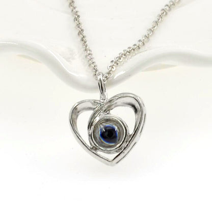 PX28 Double Heart Custom Photo Projection Necklace