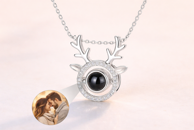 PX29 - Reindeer Antler Photo Projection Necklace – Keep a Memory Close to the Heart