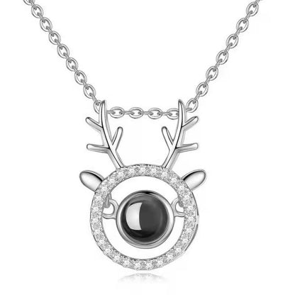 PX29 Reindeer Antler Photo Projection Necklace – Keep a Memory Close to the Heart