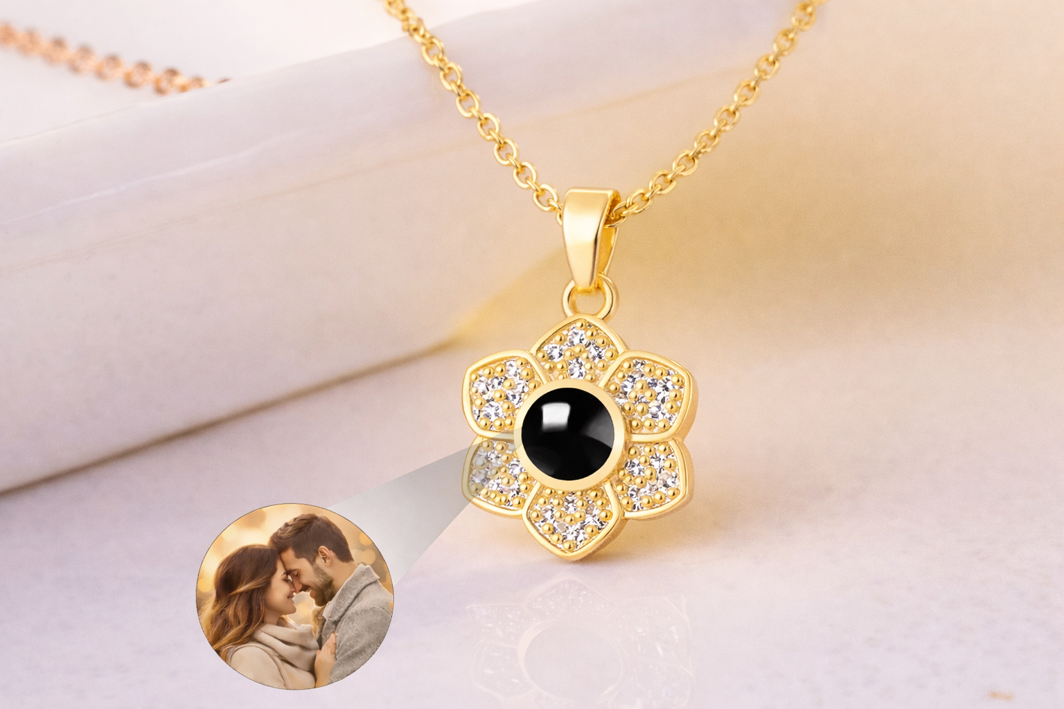 PX31 - Blooming Memory Projection Necklace – Eternal Flower Design