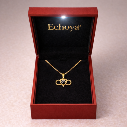 PX35 - Infinity Heart Photo Projection Necklace – Eternal Love Captured in a Glance