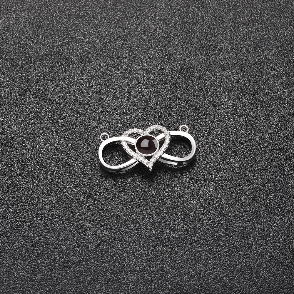 PX35 Infinity Heart Photo Projection Necklace – Eternal Love Captured in a Glance