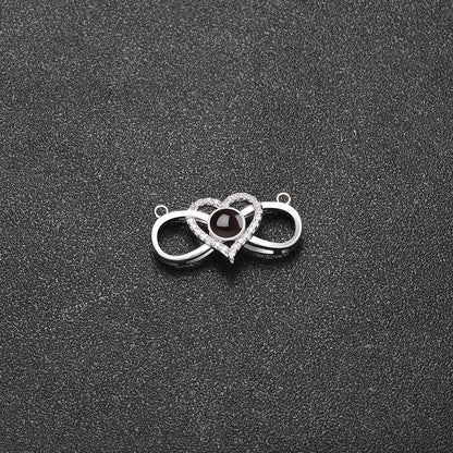 PX35 Infinity Heart Photo Projection Necklace – Eternal Love Captured in a Glance