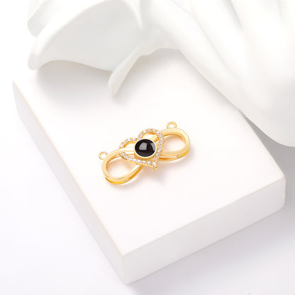 PX35 Infinity Heart Photo Projection Necklace – Eternal Love Captured in a Glance