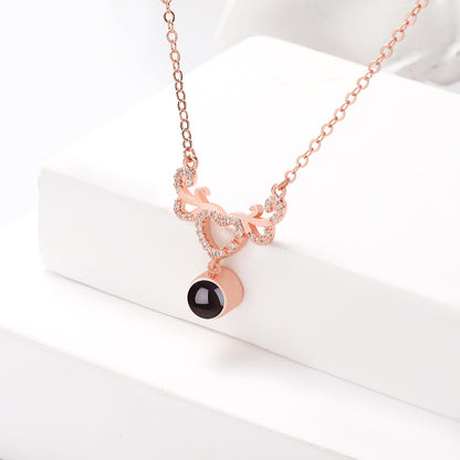 PX38 Antler Heart Projection Necklace – A Symbol of Eternal Bond