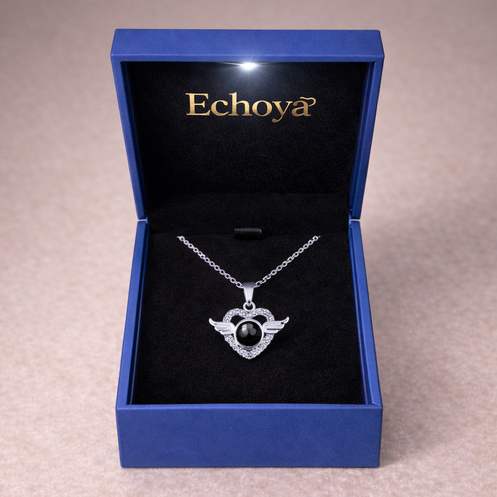 PX42 - Angel Wings Heart Projection Necklace – A Keepsake of Eternal Love