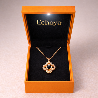 PX46 - Eternal Blossom Photo Projection Necklace – Rose Gold and White Gold