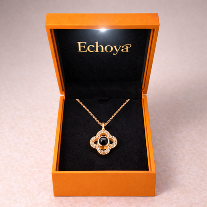 PX46 - Eternal Blossom Photo Projection Necklace – Rose Gold and White Gold
