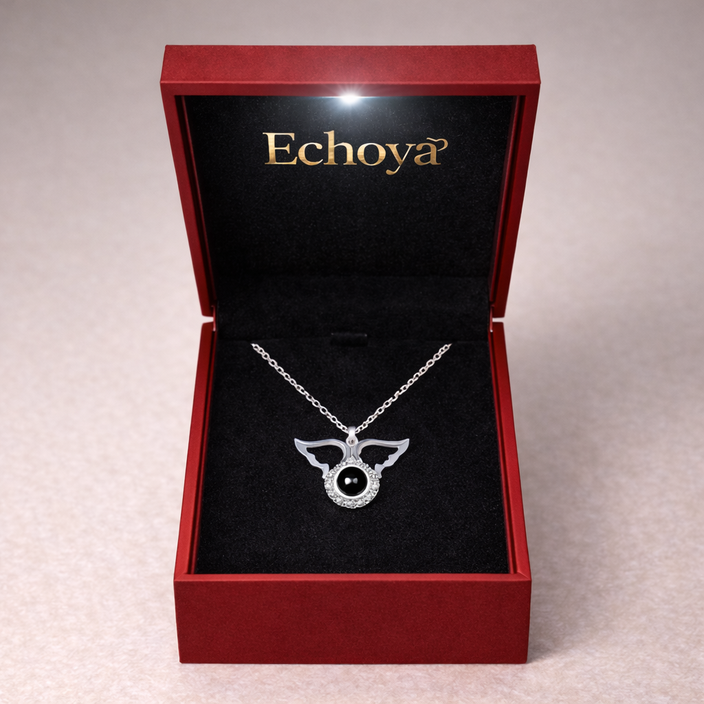 PX48 - Carry Love with You Always – Angel Wing Projection Necklace