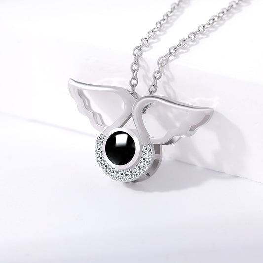 PX48 💌 Carry Love with You Always – Angel Wing Projection Necklace