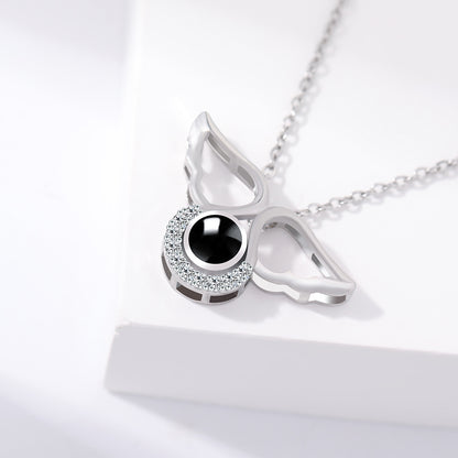 PX48 💌 Carry Love with You Always – Angel Wing Projection Necklace