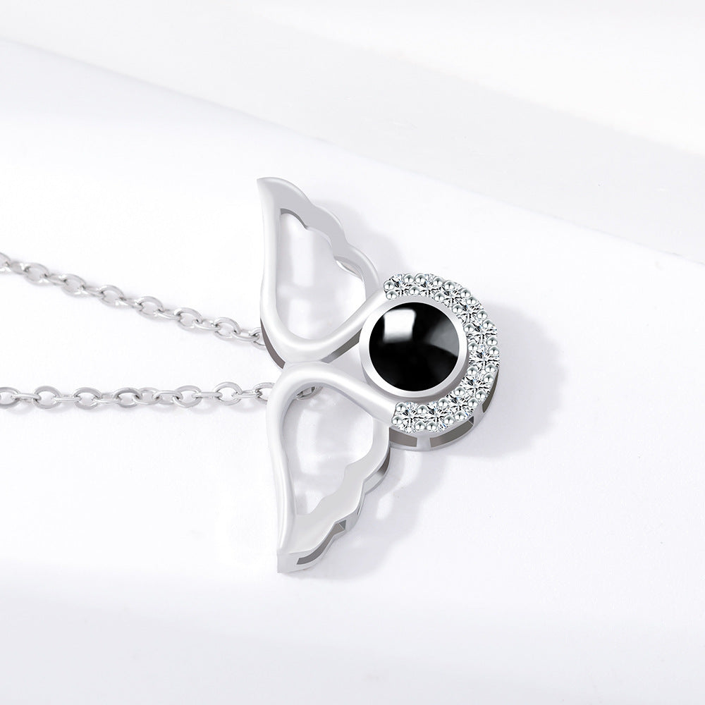 PX48 💌 Carry Love with You Always – Angel Wing Projection Necklace