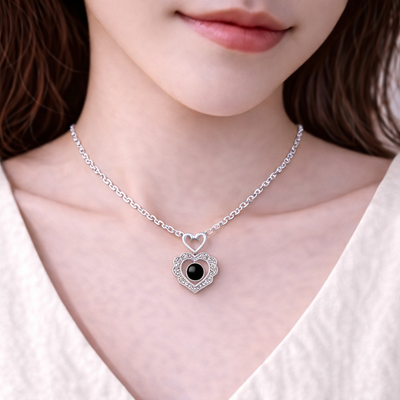 PX49 - Heartfelt Projection Necklace – Eternal Love in a Tiny Light