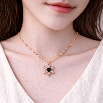 PX50 - Snowflake Projection Necklace – Eternal Moments in Every Flake