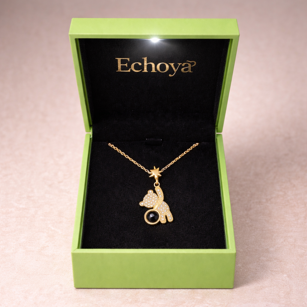 PX57 - Teddy Bear Photo Projection Necklace