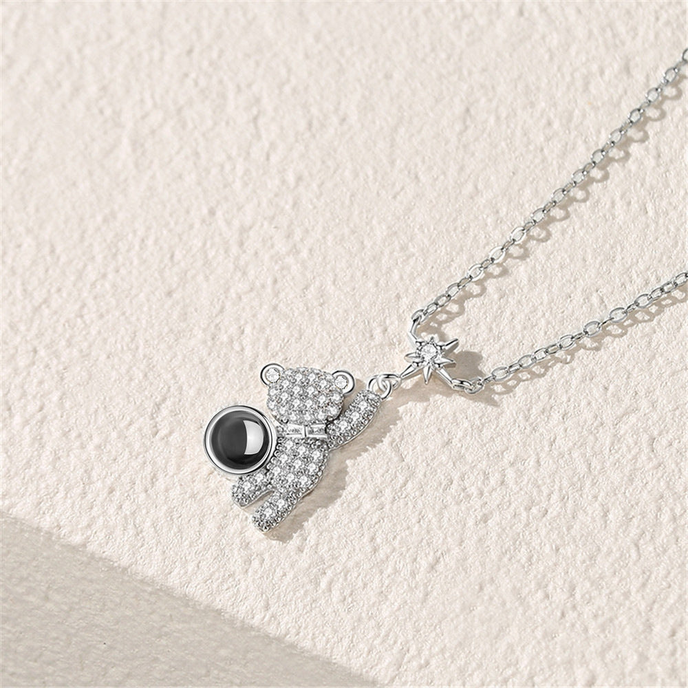 PX57 - Teddy Bear Photo Projection Necklace