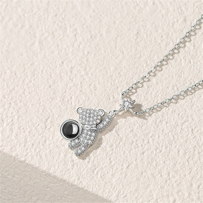 PX57 - Teddy Bear Photo Projection Necklace