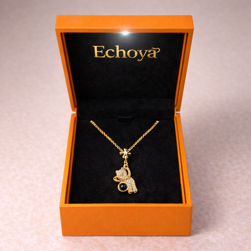PX58 - Intertwined Heart Photo Projection Necklace