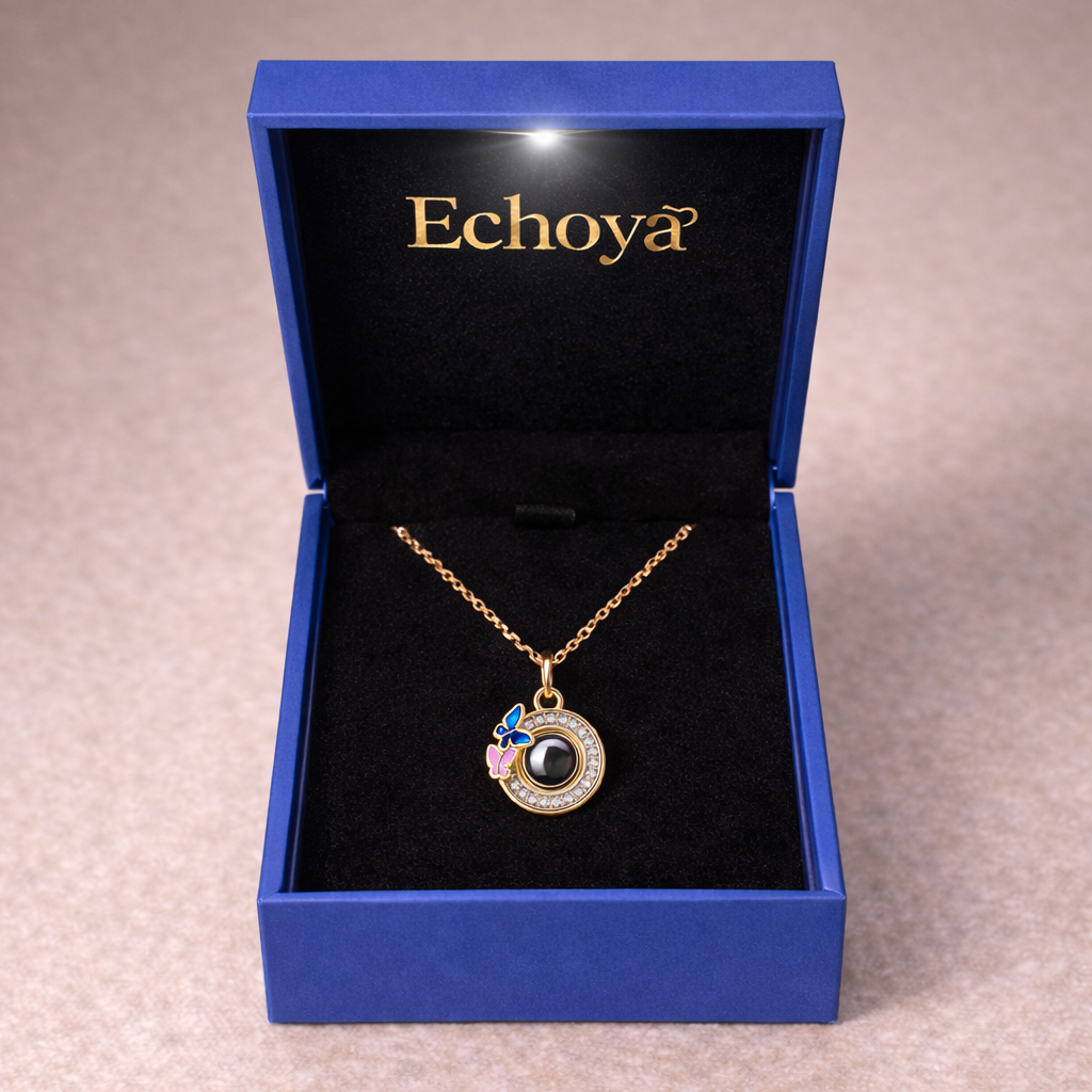 PX59 - Butterfly Halo Photo Projection Necklace