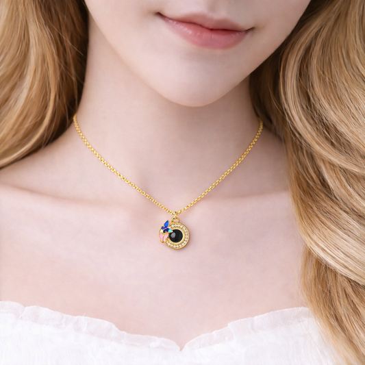 PX59 - Butterfly Halo Photo Projection Necklace