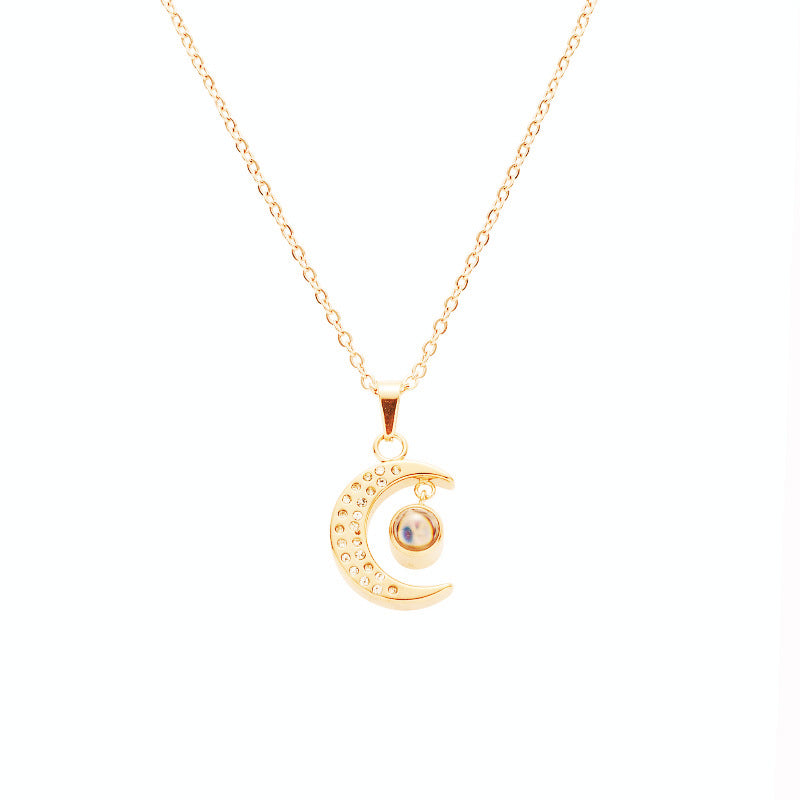 PX05 - Custom Moon Projection Necklace – Rose Gold, Silver, Gold