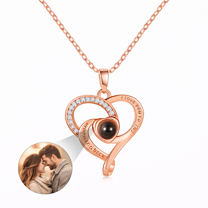 PX69 - Promise Heart Photo Projection Necklace