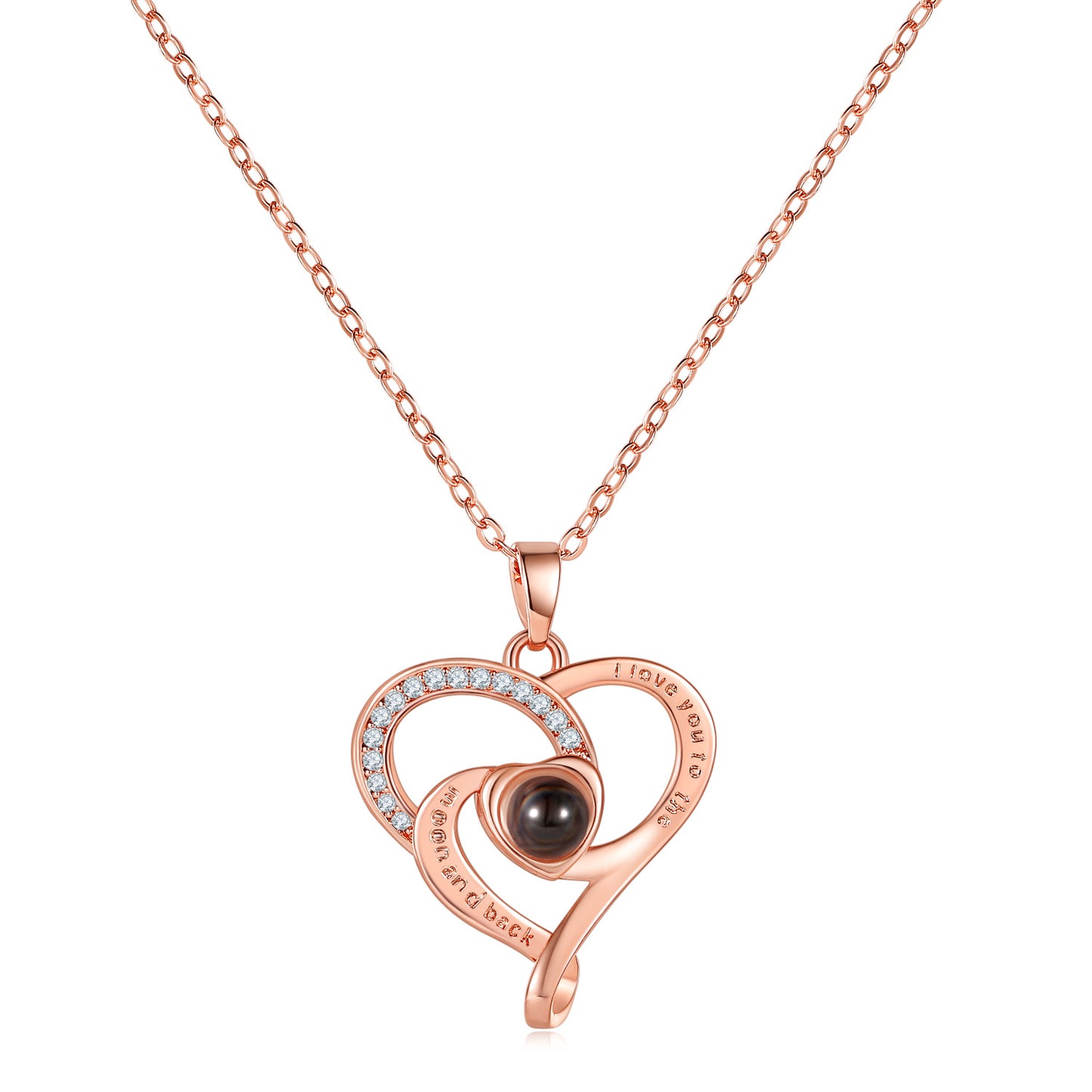 PX69 - Promise Heart Photo Projection Necklace