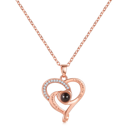 PX69 - Promise Heart Photo Projection Necklace