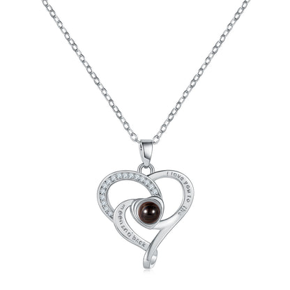 PX69 - Promise Heart Photo Projection Necklace