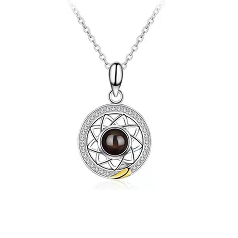 PX06 - Sun & Moon Custom Projection Necklace Set – Symbol of Eternal Connection