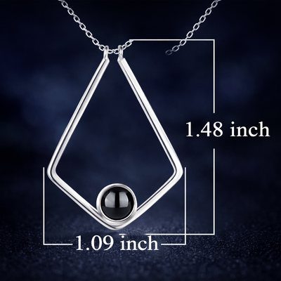 PX70 - Geometric Promise Photo Projection Necklace