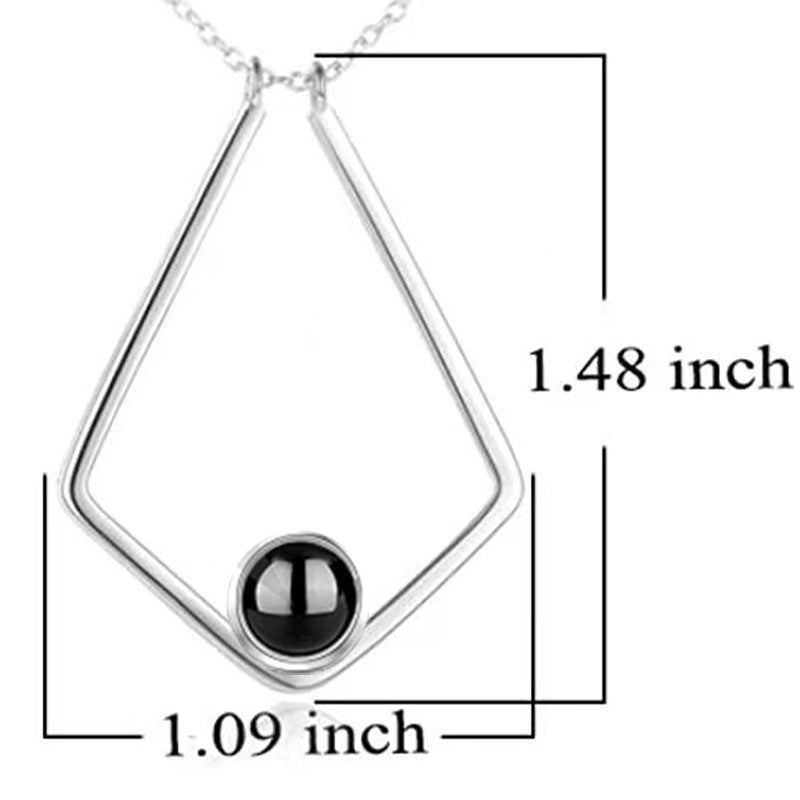 PX70 - Geometric Promise Photo Projection Necklace