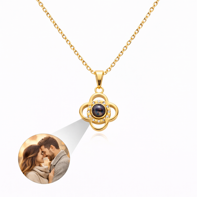 PX79 - Flower Photo Projection Necklace – A Blooming Memory Close to Your Heart