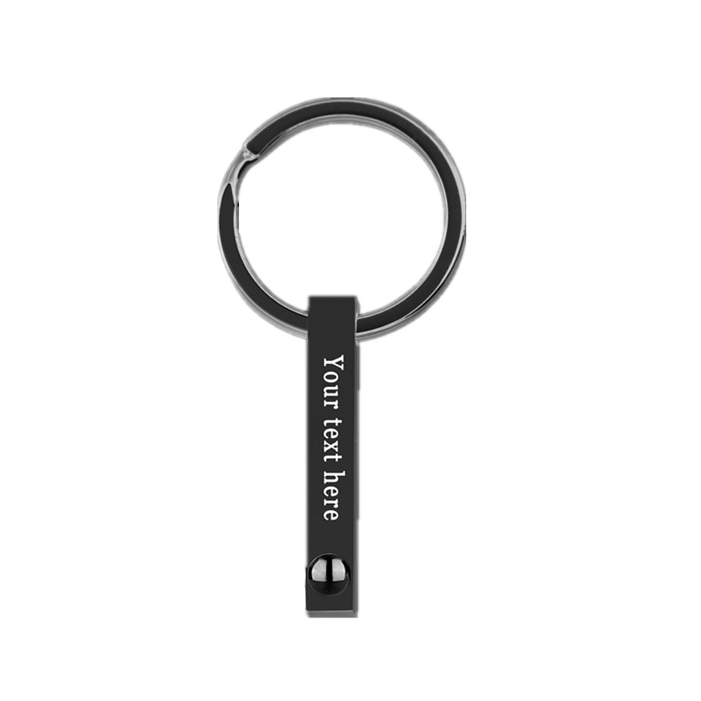 PX94 - Custom Engraved Photo Projection Bar Necklace / Keychain